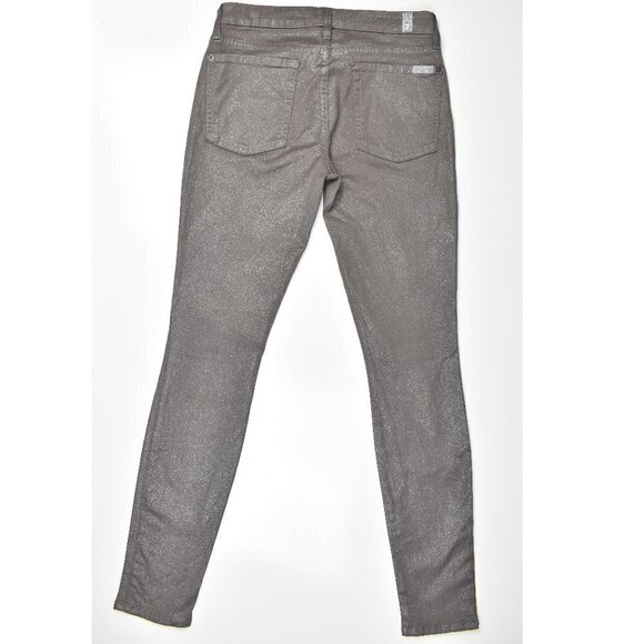 7 For All Mankind The Skinny Glitter Jeans 27 - Picture 2 of 6
